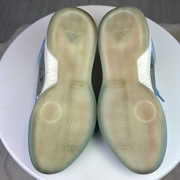 Adidas Marquee Boost Low 'Glow Blue' Basketball Athletic Shoes - Picture 10 of 12